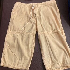 Johnny Was Peach Drawstring Capri Pants Size XS Boutique Brand! Gorgeous!